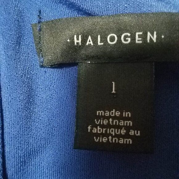 NWT Nordstroms Halogen Blue Peasant cut Top size Large - Picture 11 of 11